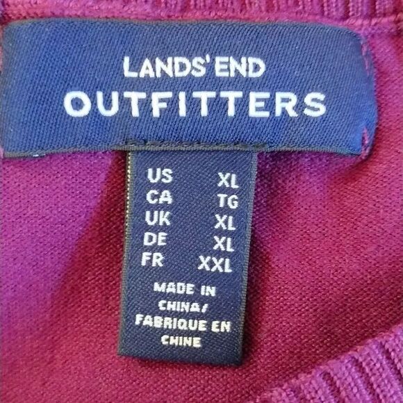 Lands' End Outfitters Purple Elbow Sleeve Acrylic Sweater XL - Picture 13 of 16